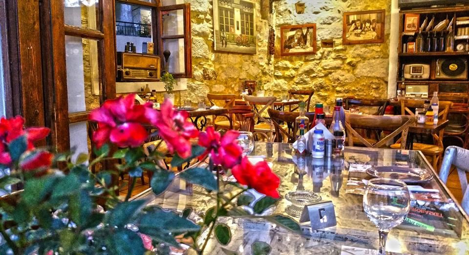 Inside the Ta Gourounakia grill house